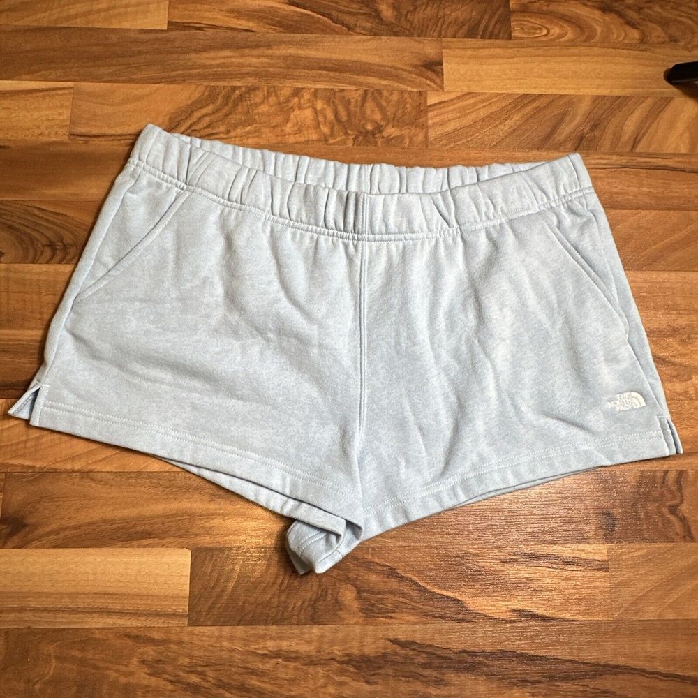 The North Face Women's Size XXL Beta Blue Fleece Half Dome Logo Shorts NWT